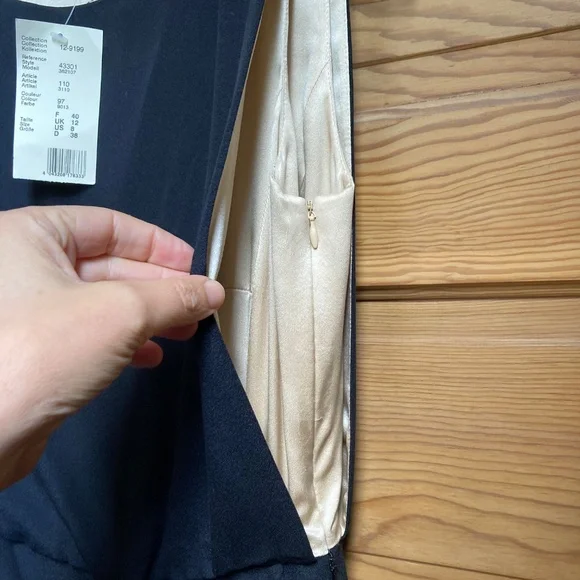 Couture Louis Feraud black cocktail dress 100% silk - Picture 4 of 12